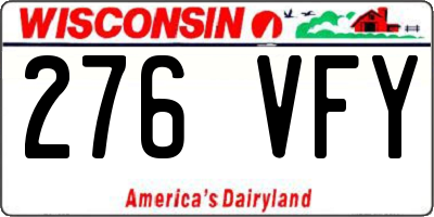 WI license plate 276VFY