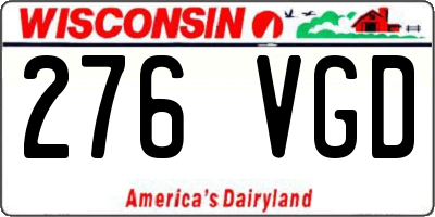 WI license plate 276VGD