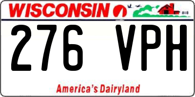 WI license plate 276VPH