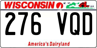 WI license plate 276VQD