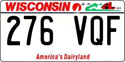 WI license plate 276VQF