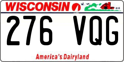 WI license plate 276VQG