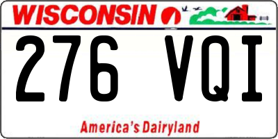 WI license plate 276VQI