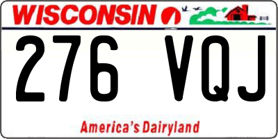WI license plate 276VQJ