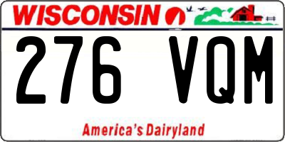 WI license plate 276VQM