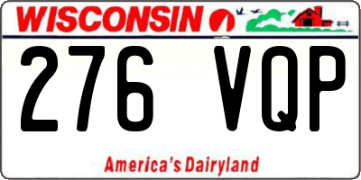 WI license plate 276VQP