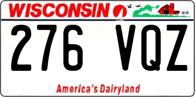 WI license plate 276VQZ