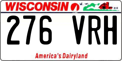 WI license plate 276VRH