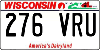 WI license plate 276VRU