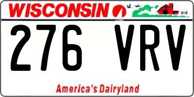 WI license plate 276VRV
