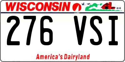 WI license plate 276VSI