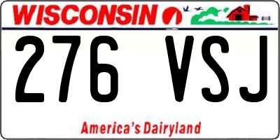 WI license plate 276VSJ
