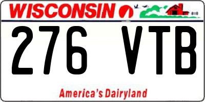 WI license plate 276VTB