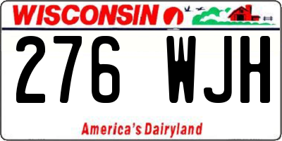 WI license plate 276WJH
