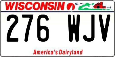 WI license plate 276WJV