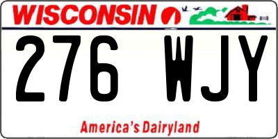 WI license plate 276WJY