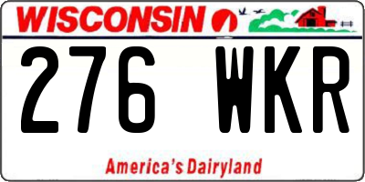 WI license plate 276WKR