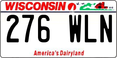 WI license plate 276WLN