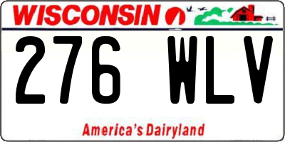 WI license plate 276WLV