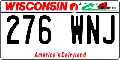 WI license plate 276WNJ
