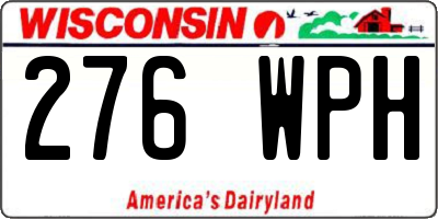 WI license plate 276WPH