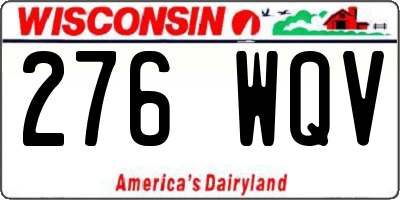 WI license plate 276WQV