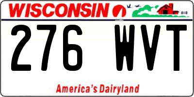 WI license plate 276WVT