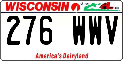 WI license plate 276WWV