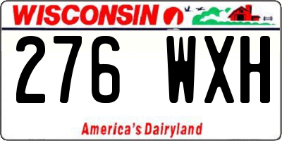 WI license plate 276WXH