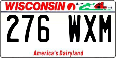 WI license plate 276WXM