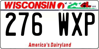 WI license plate 276WXP