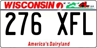 WI license plate 276XFL