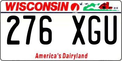 WI license plate 276XGU