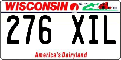 WI license plate 276XIL