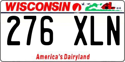 WI license plate 276XLN