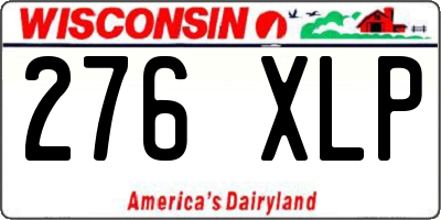 WI license plate 276XLP