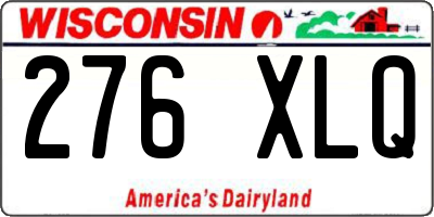 WI license plate 276XLQ