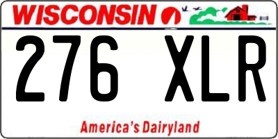 WI license plate 276XLR
