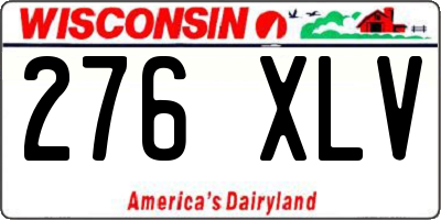 WI license plate 276XLV