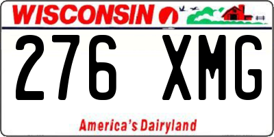 WI license plate 276XMG
