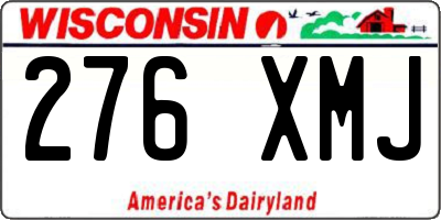 WI license plate 276XMJ