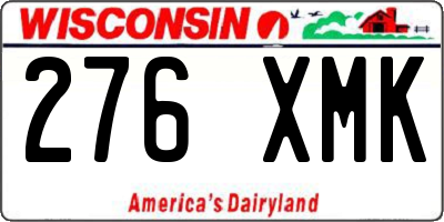 WI license plate 276XMK