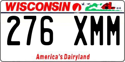 WI license plate 276XMM