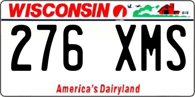 WI license plate 276XMS