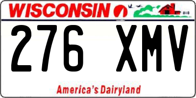 WI license plate 276XMV