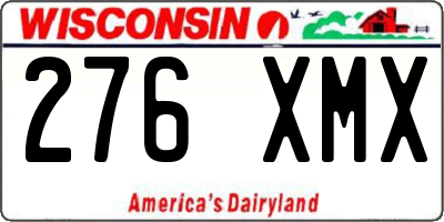 WI license plate 276XMX