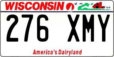 WI license plate 276XMY