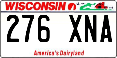 WI license plate 276XNA