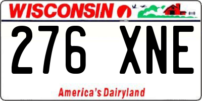 WI license plate 276XNE
