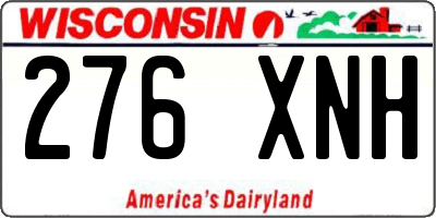 WI license plate 276XNH